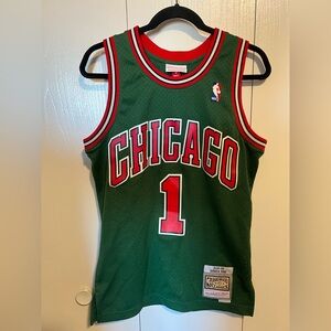 Chicago Bulls Derrick Rose Jersey Size Small Mitchell Ness Green 2008/09 NBA